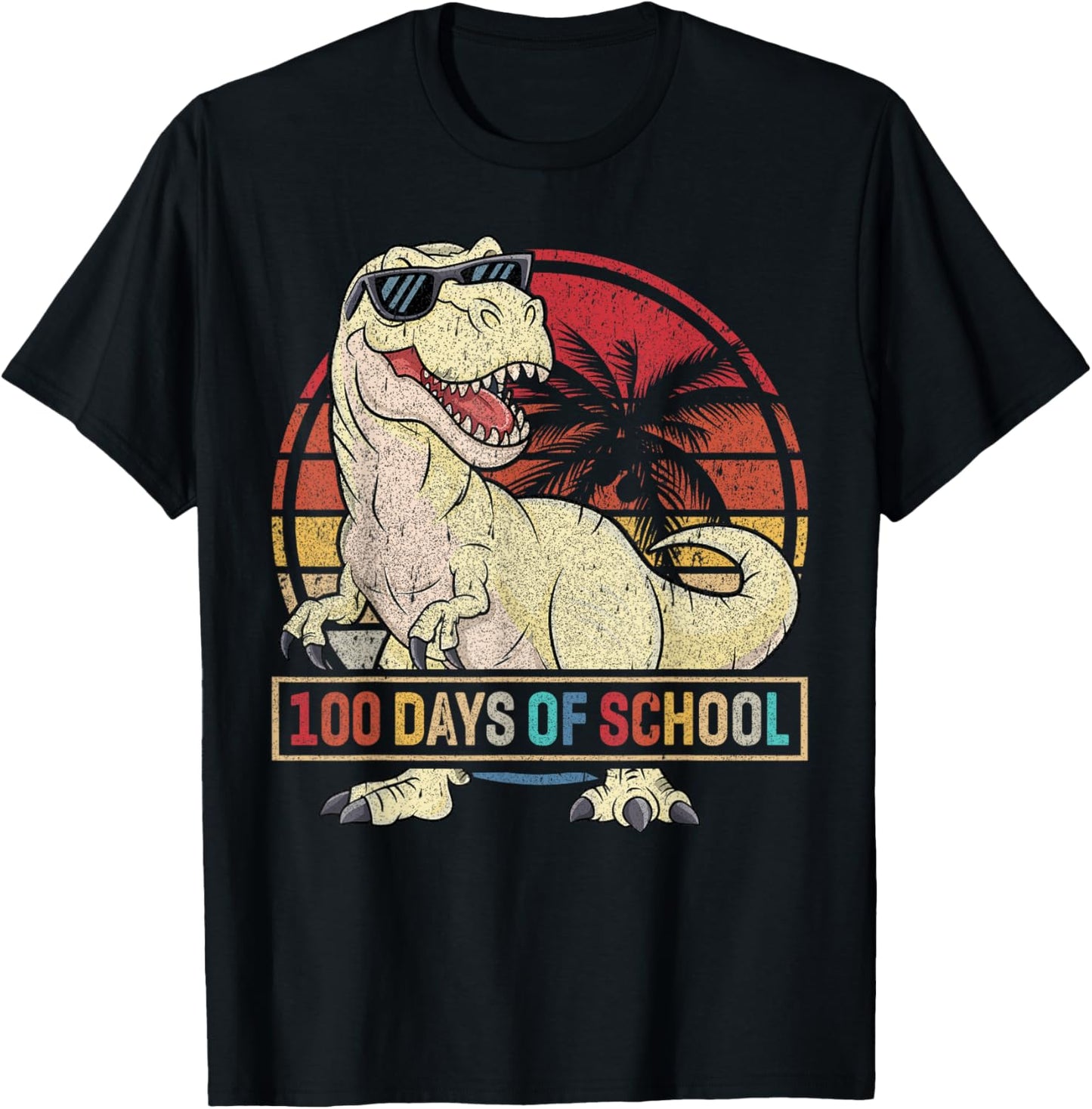 100 Days of School Dinosaur 100 Days Smarter Kids 100th Day T-Shirt