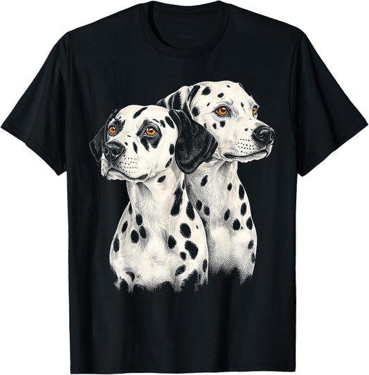 Dalmatian Dog Motif Pet Illustration Dalmatian T-Shirt