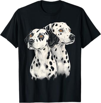 Dalmatian Dog Motif Pet Illustration Dalmatian T-Shirt for Men Women Kids