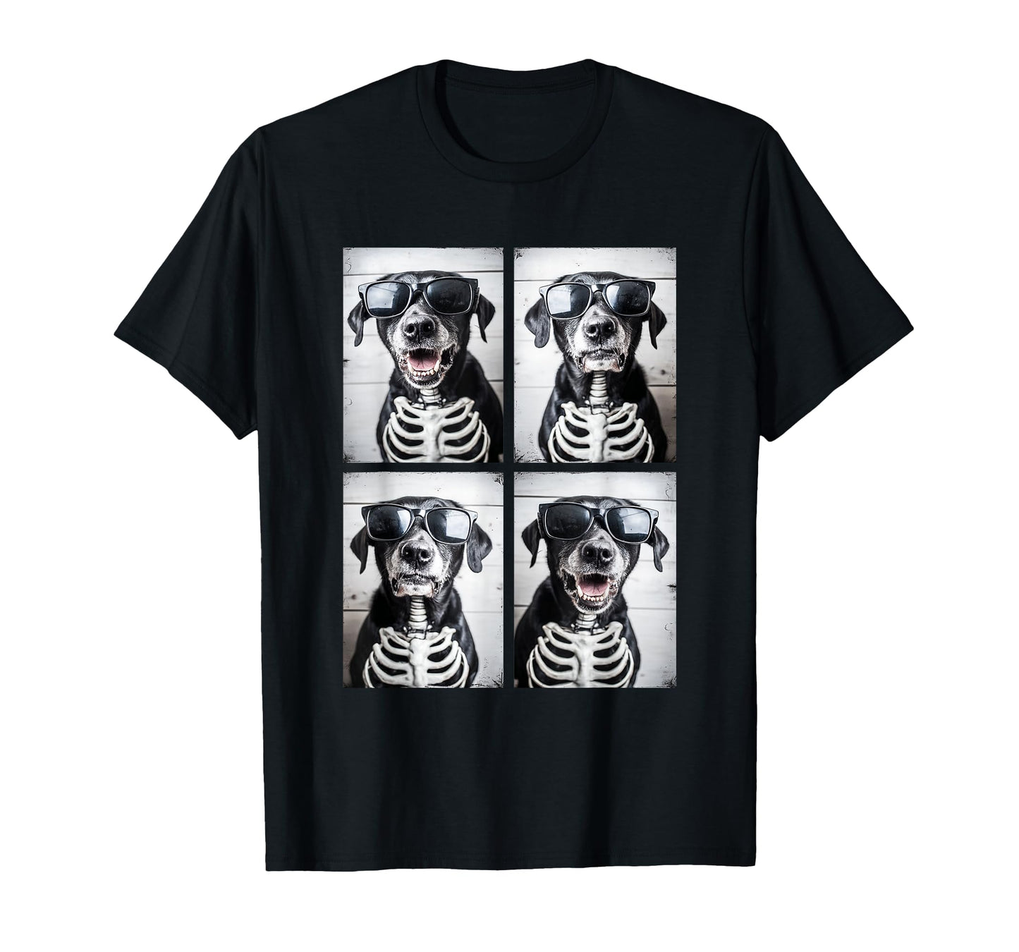 Labradors with Sunglasses Skeleton Costume Halloween Dogs T-Shirt