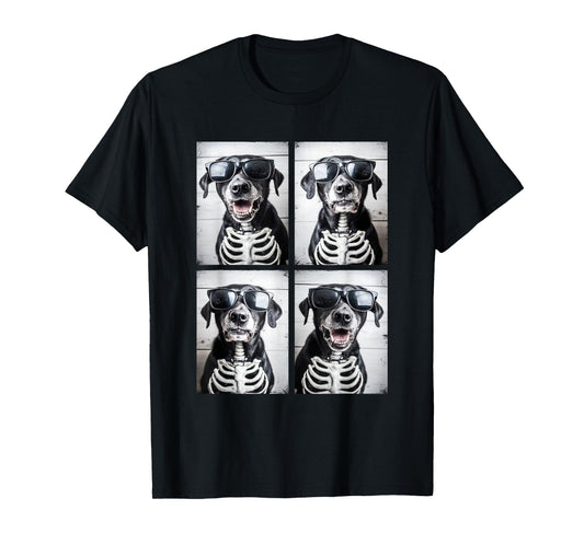 Labradors with Sunglasses Skeleton Costume Halloween Dogs T-Shirt