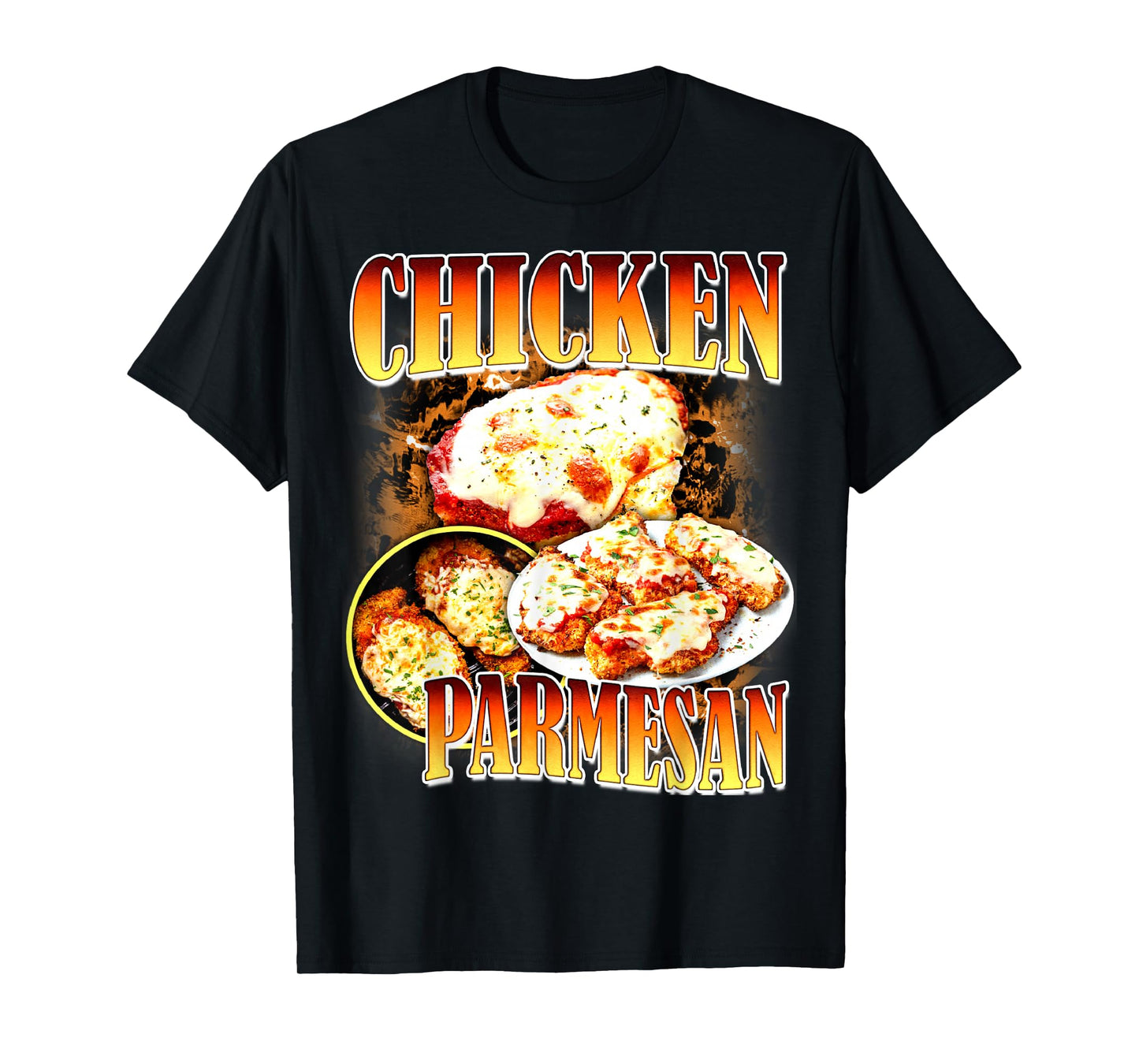 Chicken Parmesan Bootleg Rap Style Vintage 90s Italian Food T-Shirt