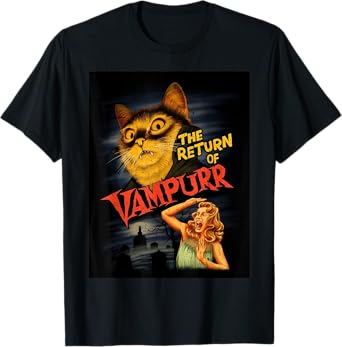 Cat Vampire Classic Horror Movie Funny Graphic Shirt T-Shirt