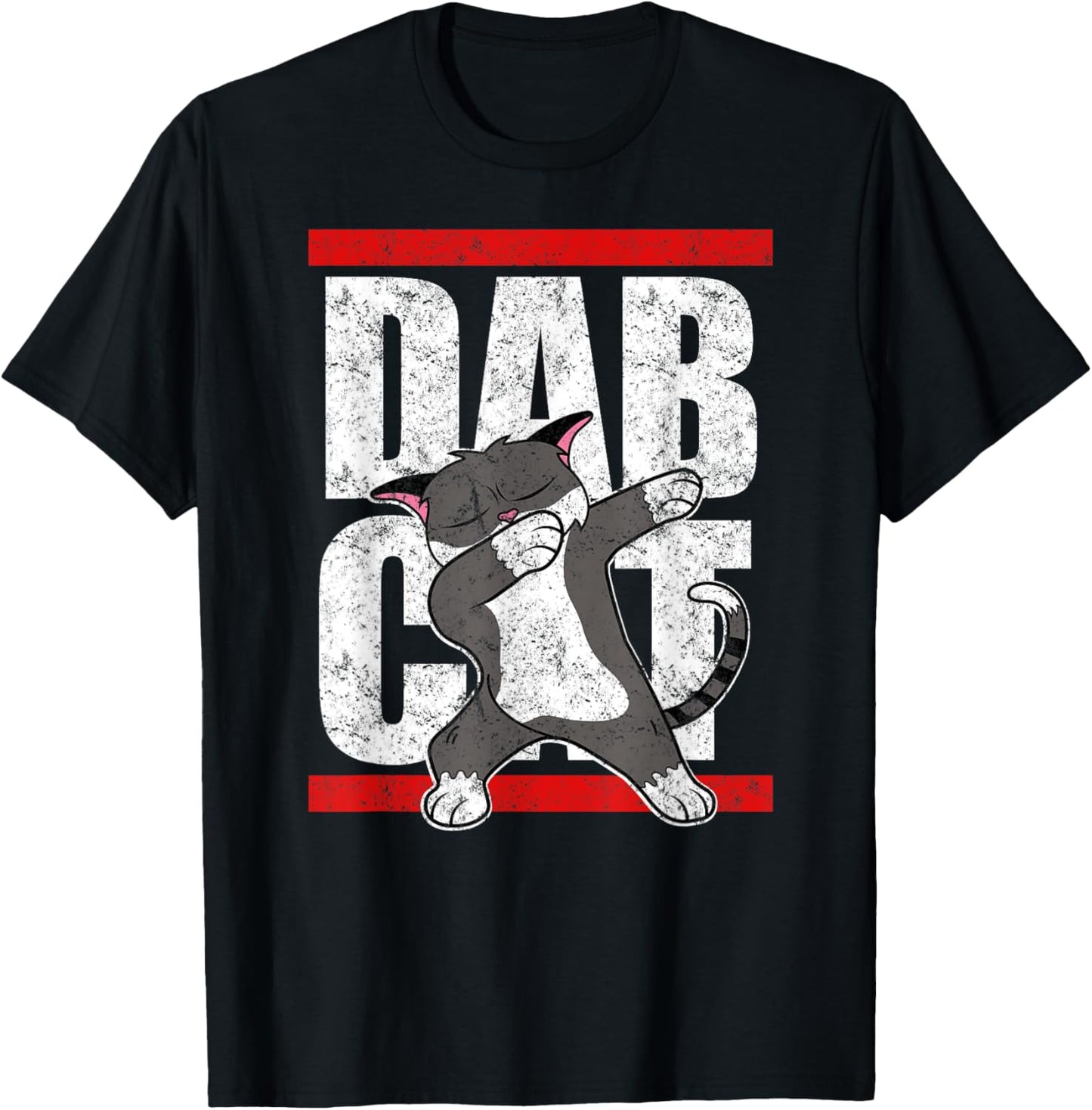Dabbing Cat Cute Feline Vintage Dab Dance Funny Dab Cat T-Shirt