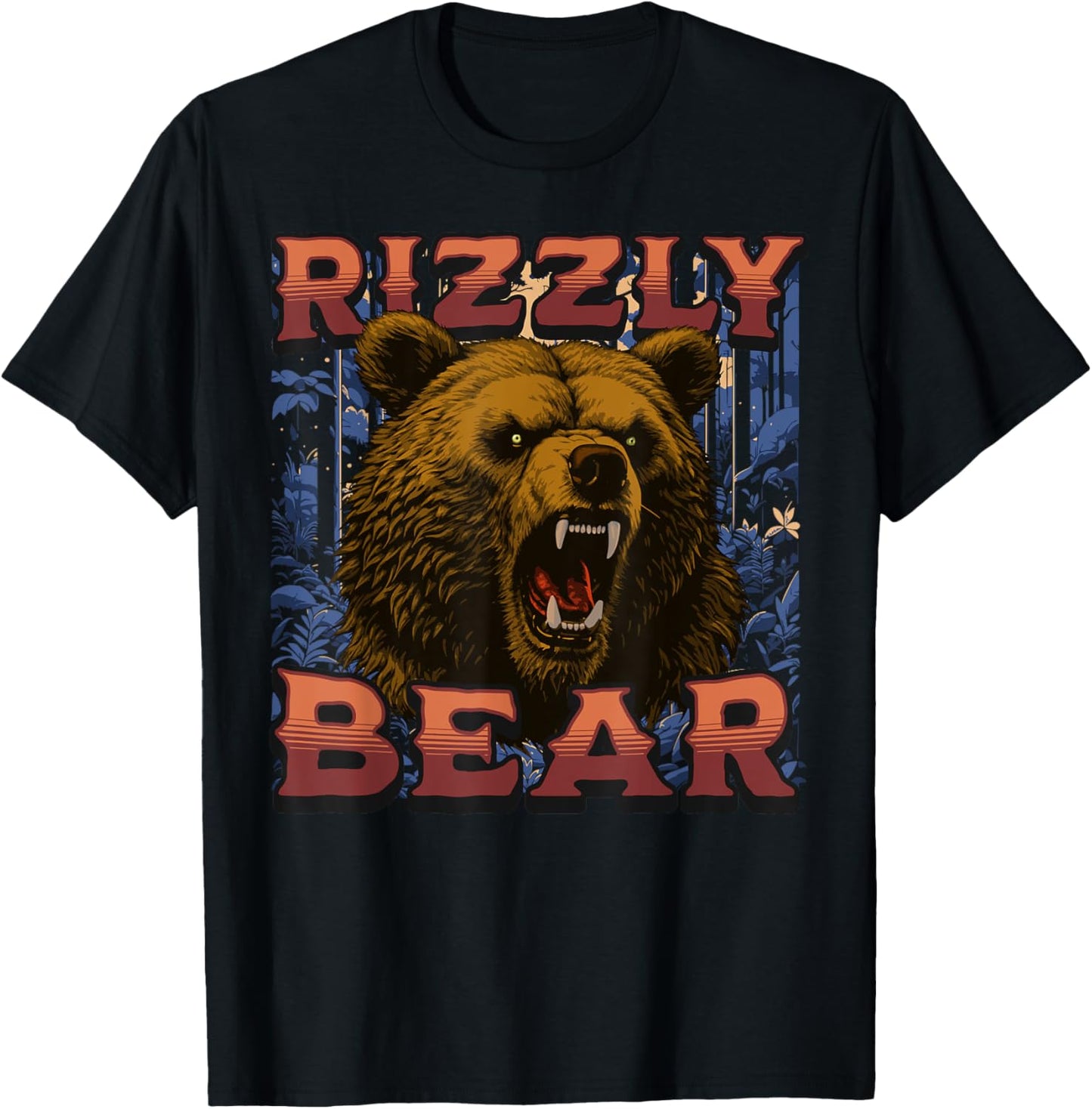Funny Rizzly Bear Rizzler Brainrot Meme Grizzly Bear Pun T-Shirt