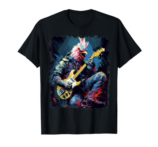 Rock Guitar Chicken Guitarist T-Shirt