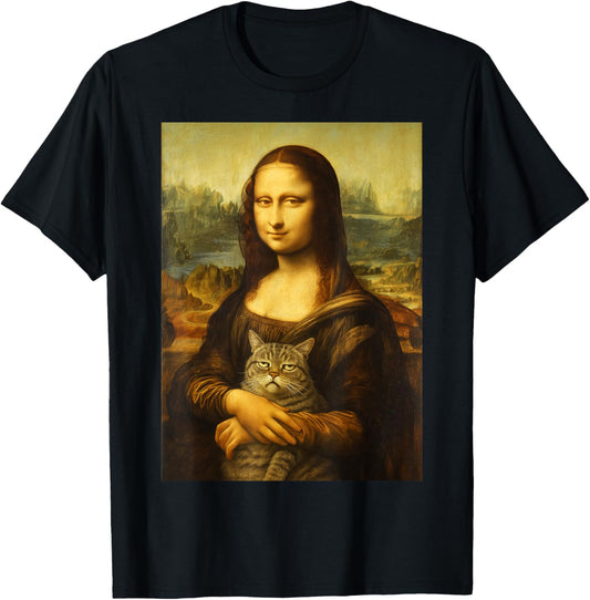 Mona Lisa Cat for Kitty Lovers T-Shirt