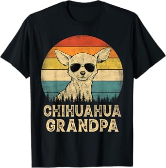 Vintage Chihuahua Grandpa Dog Lovers Father's Day T-Shirt