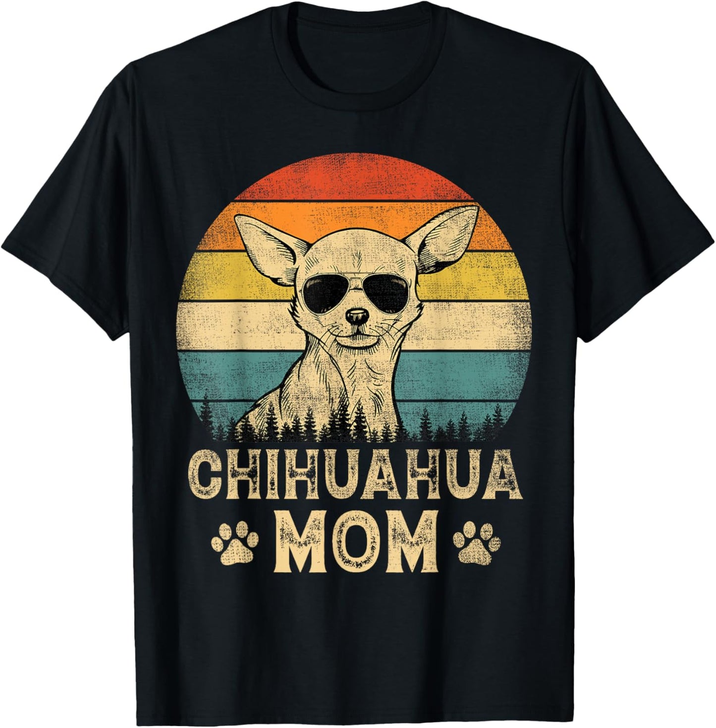 Vintage Chihuahua Mom Dog Lovers Mother's Day T-Shirt