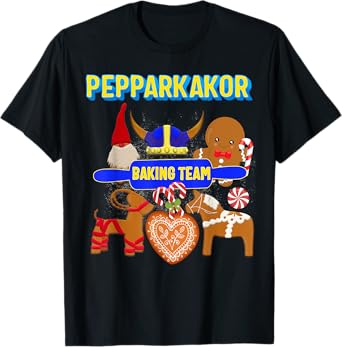 Pepparkakor Baking Team Swedish Christmas Cookies T-Shirt