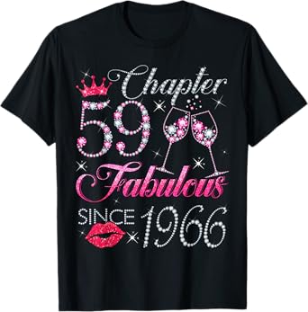 Chapter 59 Fabulous Since 1966 59Th Birthday Gift For Women T-Shirt