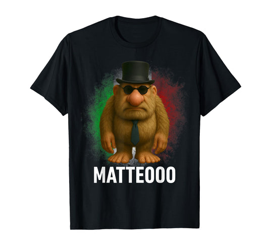 Matteo Mateo Matteooo Italian Brainrot Meme Flag Italy Kids T-Shirt