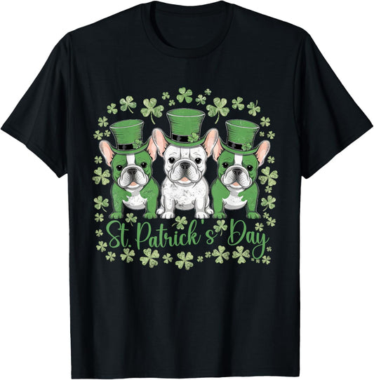 St Patricks Day French Bulldogs Dog Frenchie T-Shirt