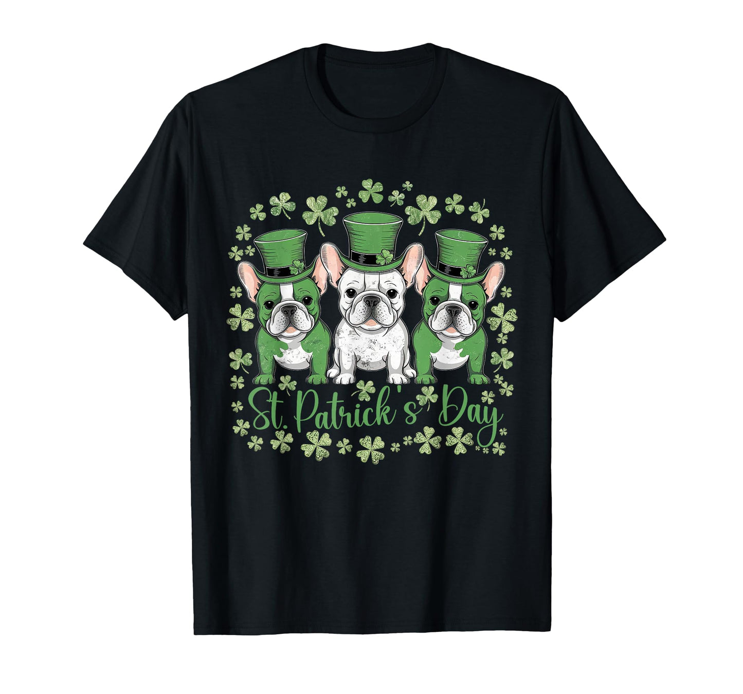 St Patricks Day French Bulldogs Dog Frenchie T-Shirt