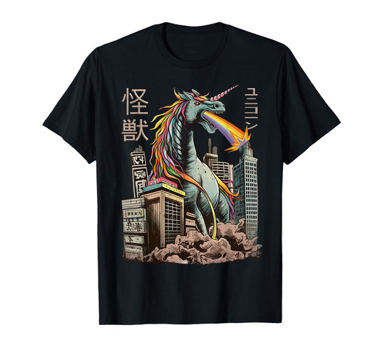 Kaiju Unicorn Japanese Monster Unicorn Anime Manga T-Shirt