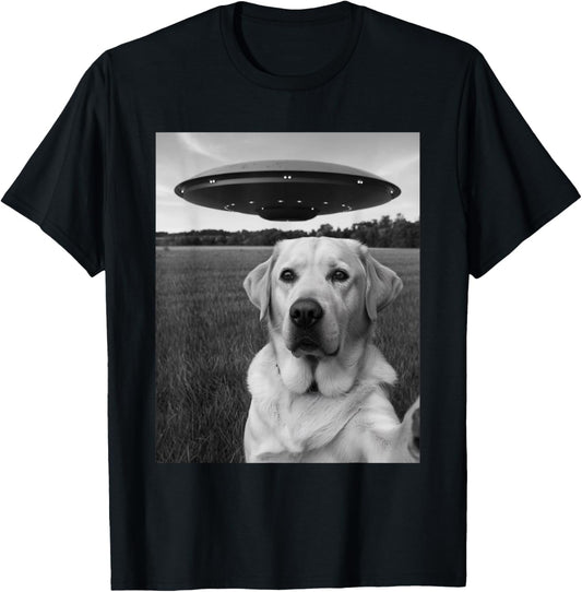 Funny Labrador Retriever Ufo Selfie T-Shirt