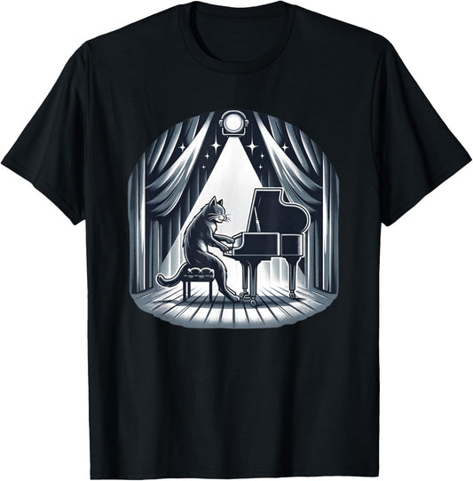 Classical Piano Concert / Funny & Cute Cat Playing Piano T-Shirt