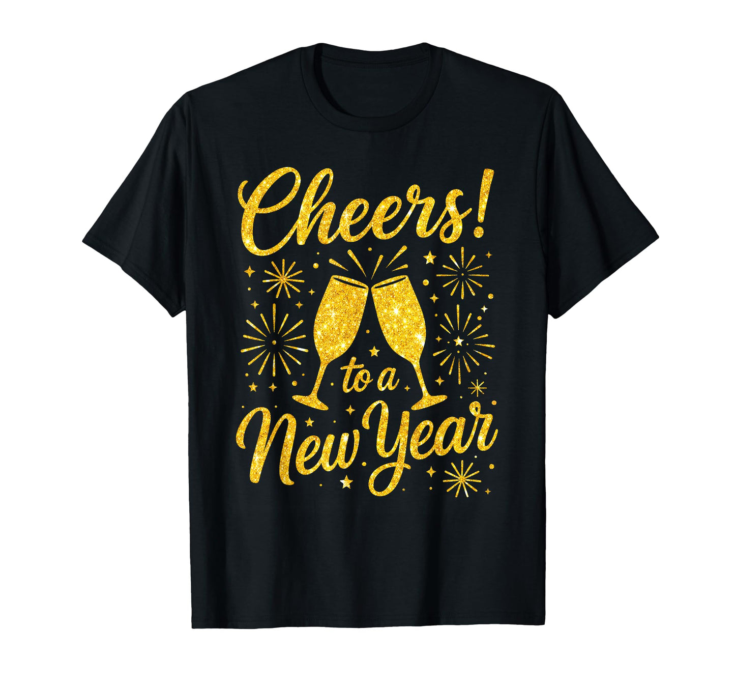 Happy New Year 2026 Cheers to A New Year Fireworks T-Shirt