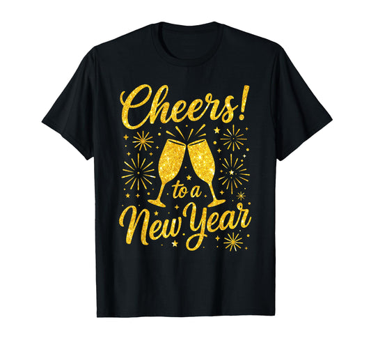 Happy New Year 2026 Cheers to A New Year Fireworks T-Shirt