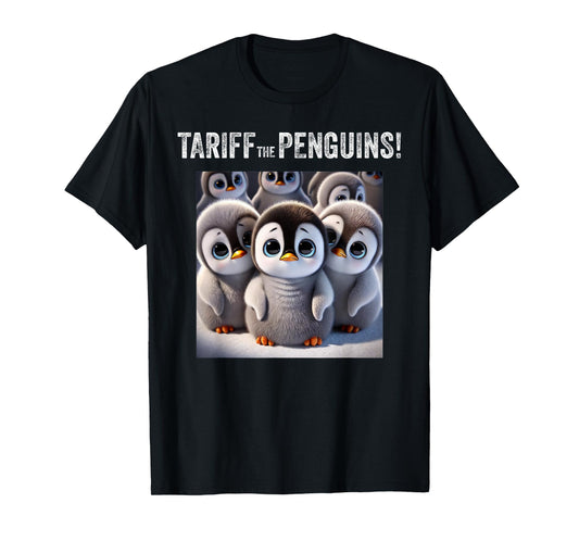 Tariff the Penguins. Trump Tariffs, Stock Market Crash funny T-Shirt