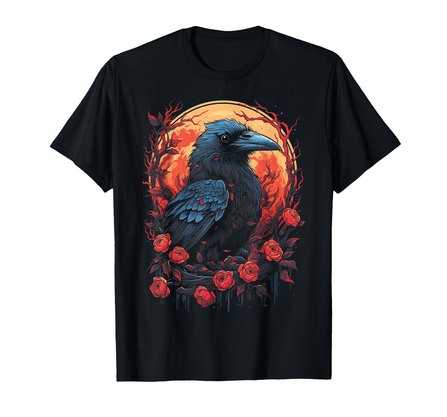 Raven Black gothic Occult Viking Witchcraft T-Shirt