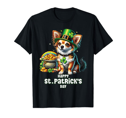 Irish Chihuahua dog Leprechaun Shamrock St. Patrick's Day T-Shirt