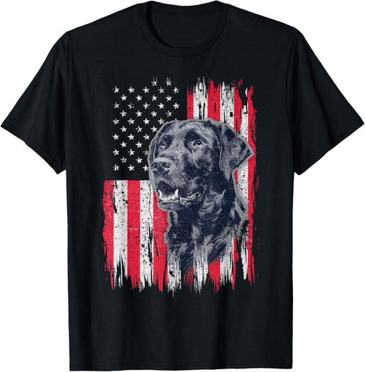 Black Labrador 4th of July Patriotic USA Independence Day T-Shirt