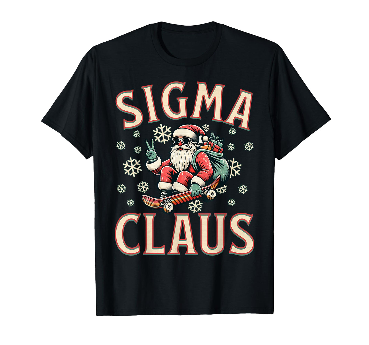 Sigma Claus Funny Santa Christmas Meme Teens Boys Kids Xmas T-Shirt