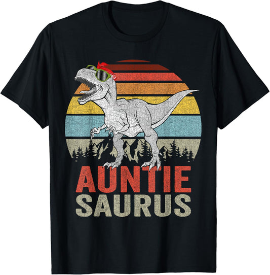 Auntiesaurus T Rex Auntie Saurus Family Matching Dinosaur T-Shirt