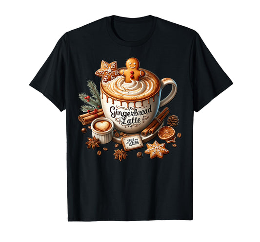Gingerbread Latte Graphic for Women Christmas Coffee Mug T-Shirt