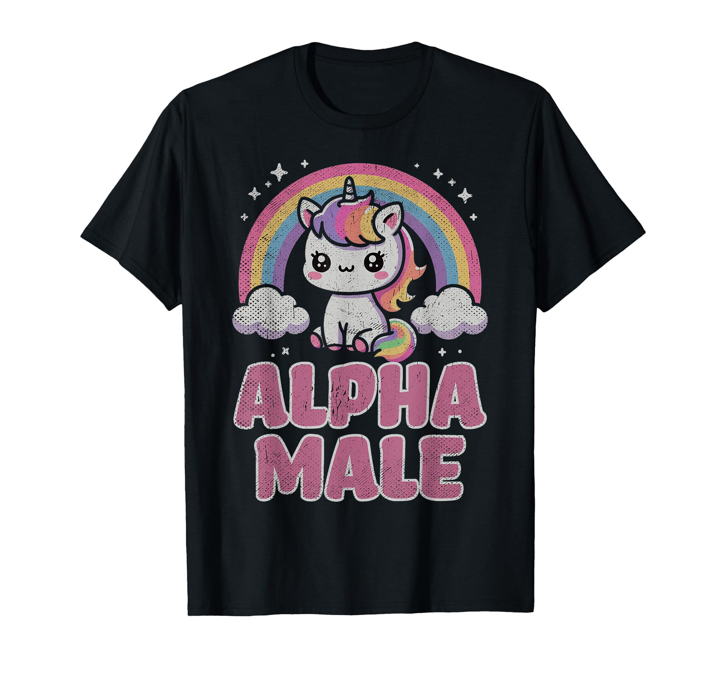 Ironic Cute Alpha Male Unicorn Funny Sarcastic Humor Men T-Shirt