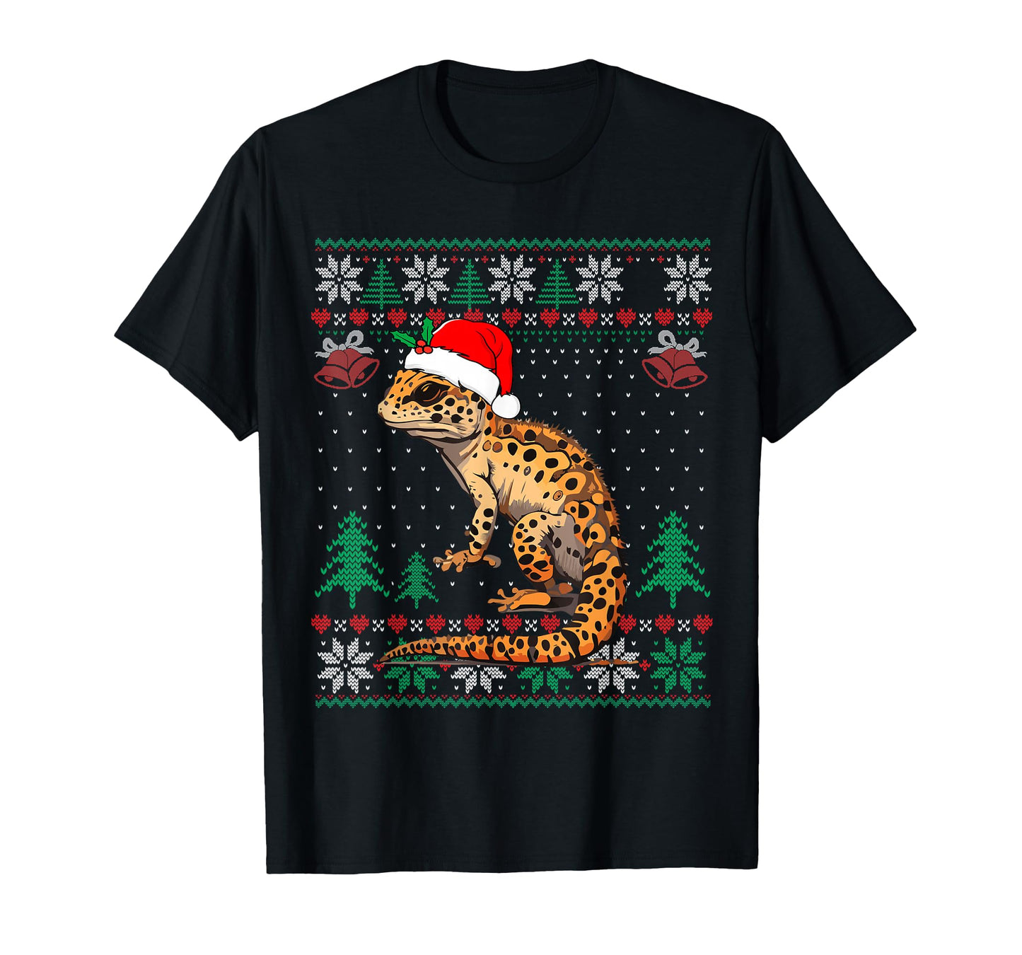 Ugly Christmas Pajama Sweater Leopard Gecko Animals Lover T-Shirt