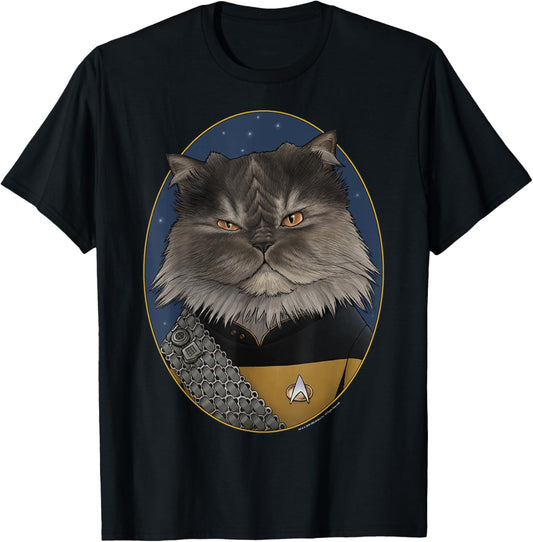 Star Trek: The Next Generation Worf Cat Portrait T-Shirt