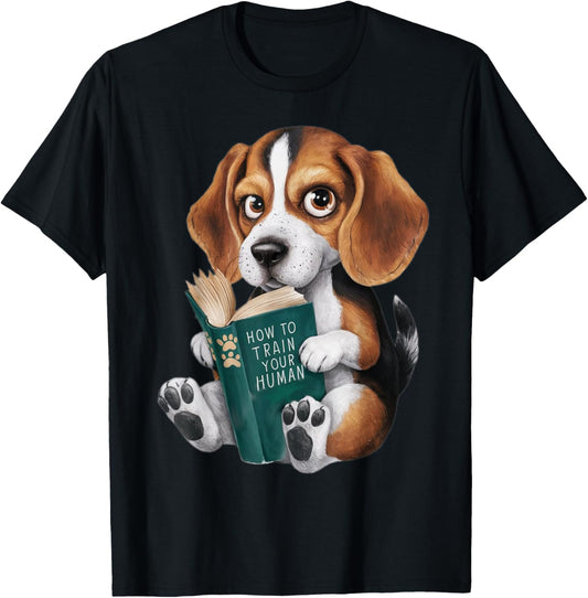 Beagle Dog, puppie, how to train your human, funny T-Shirt