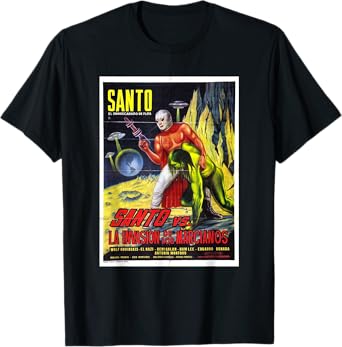 Santo El Enmascarado de Plata Retro Vintage TShirt T-Shirt