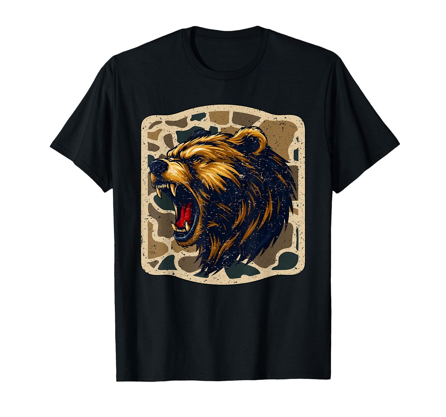 Bears Camo Football Game Day School Mascot Team Spirit T-Shirt