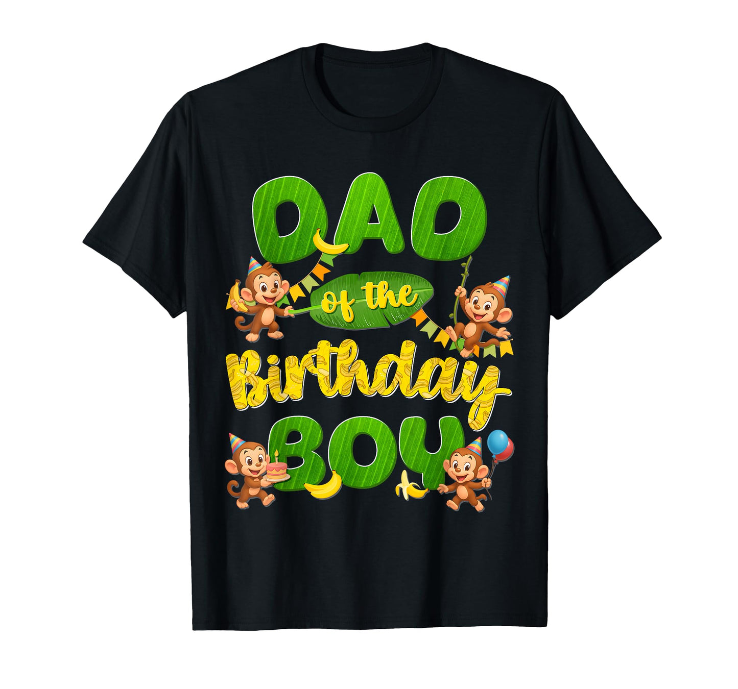 Dad Of The Birthday Boy Monkey Family Matching Party T-Shirt