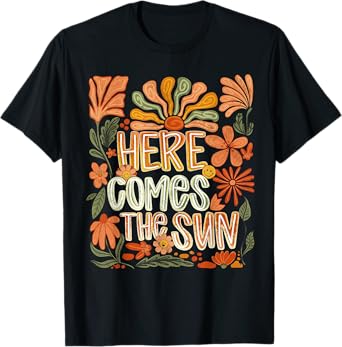 Here Comes The Sun Summer Vacation Family Hawaii Beach Retro T-Shirt