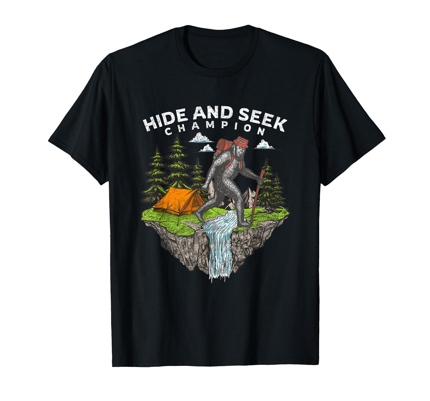 Funny Bigfoot Hide and Seek Champion T-Shirt
