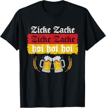 Zicke Zacke Hoi Oktoberfest German Flag Party Funny T-Shirt