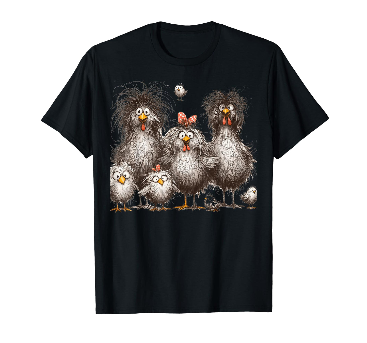 Eagerlys Colorful Funny Chicken Art,for Men Women Kids T-Shirt