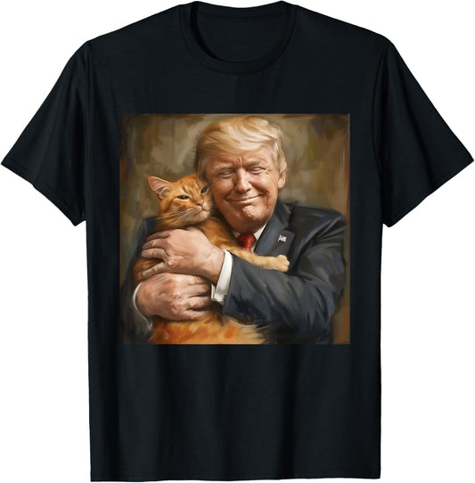 Trump Hugging an Orange Cat 2024 T-Shirt