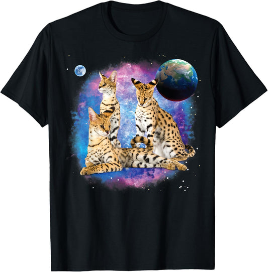 Serval Cats in the Galaxy, Serval Lover, Funny Serval Cat T-Shirt