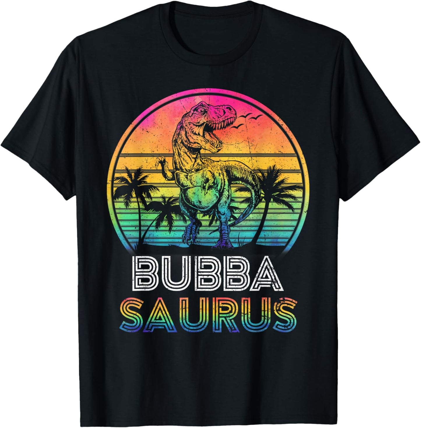 Bubbasaurus Dinosaur Bubba Saurus Family Matching Tie Dye T-Shirt
