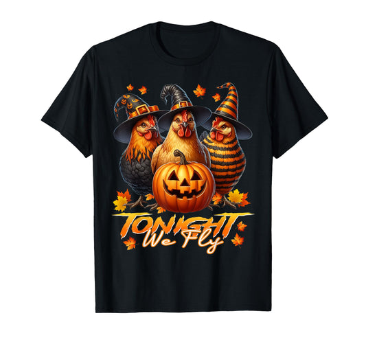 Tonight We Fly Funny Chicken Spooky Season Halloween Costume T-Shirt