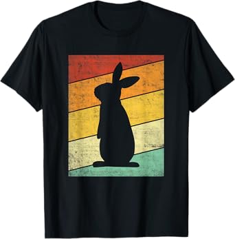 Rabbit Retro Shirt Women Men Vintage 80s Style Bunny Lover T-Shirt