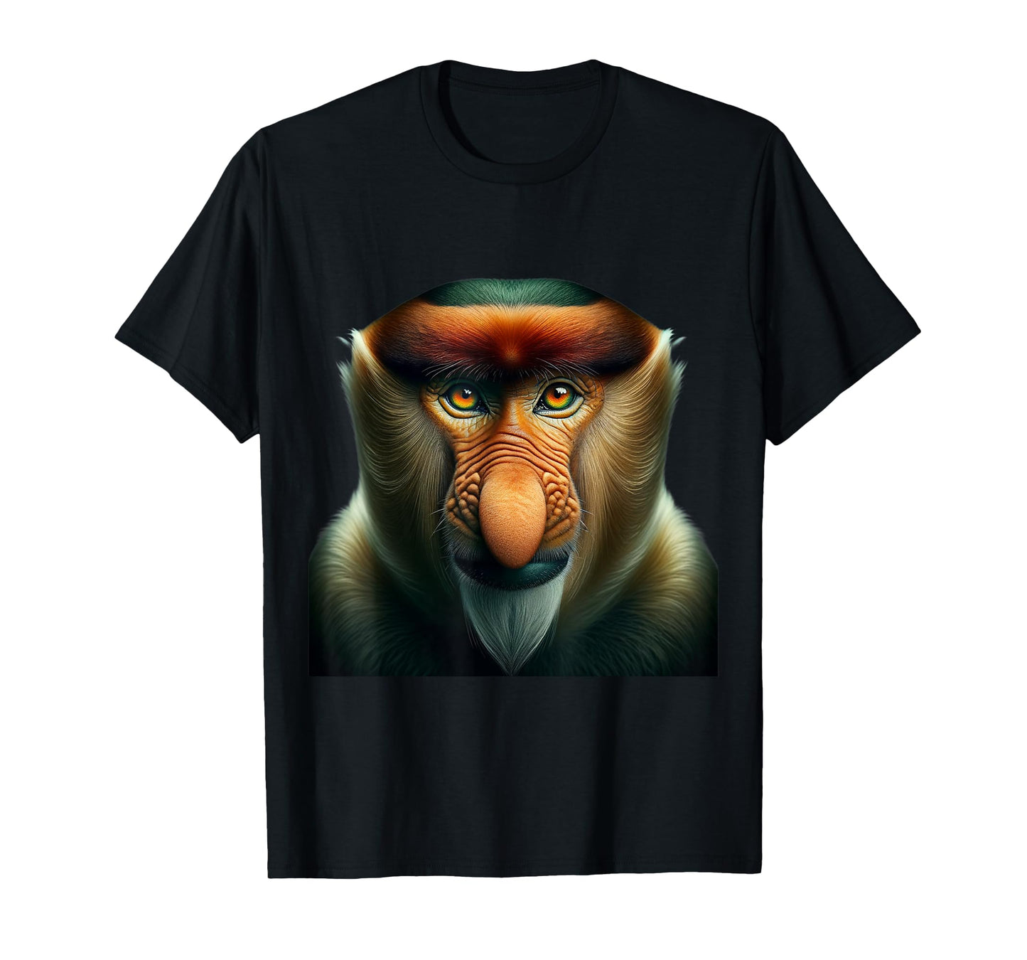 Proboscis Monkey Shirt Monkey Portrait Wildlife Exotic Ape T-Shirt