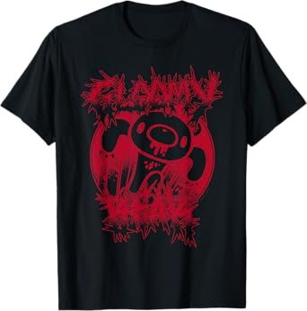 Gloomy Bear The Naughty Grizzly Gothic Red Text Anime T-Shirt