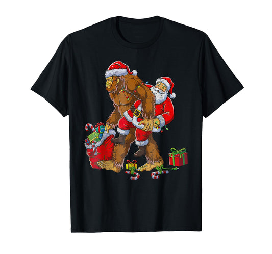 Bigfoot Sasquatch for Men Grandpa Boys Kids Christmas Xmas T-Shirt