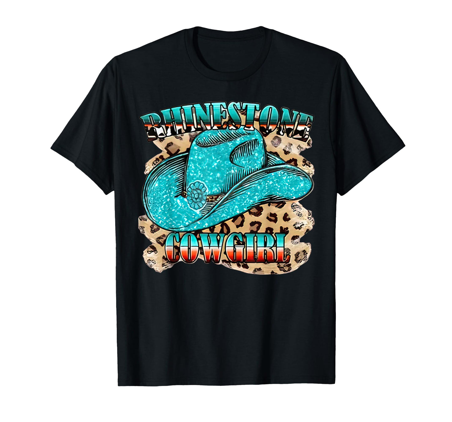 Rhinestone Cowgirl Western Boots Chapeau Western Country T-Shirt